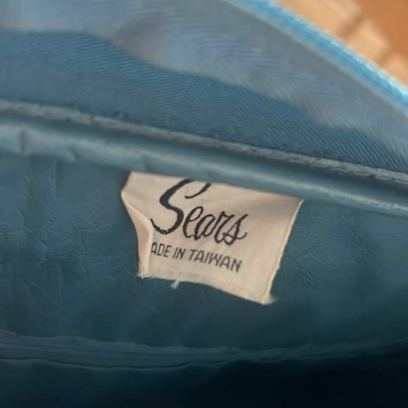 Vintage Sears Blue Travel Bag. Carry On. - Picture 3 of 5